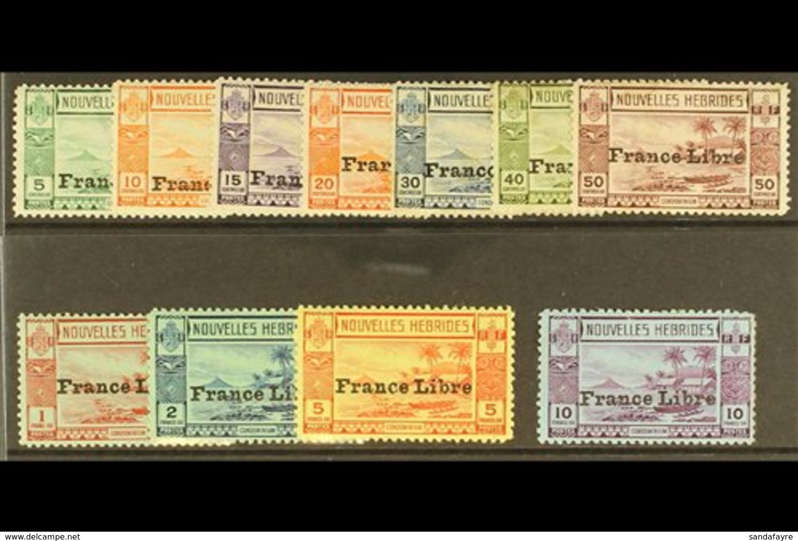 FRENCH 1941  France Libre Set (less 25c), SG F65/76, Mint, The 30c, 40c And 50c With Some Gum Toning, Others Fine. (11 S - Sonstige & Ohne Zuordnung