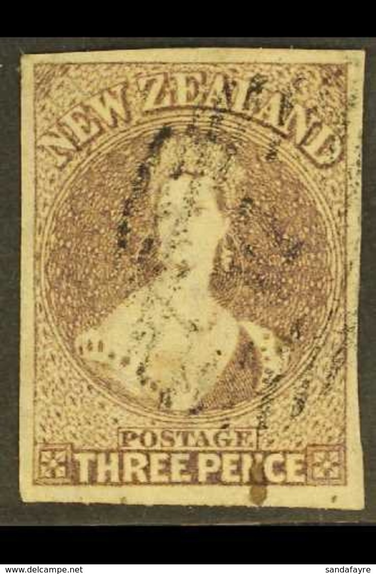 1862  3d Brown Lilac, Imperf, Wmk Large Star, SG 40, Fine Used, Large Margins. For More Images, Please Visit Http://www. - Sonstige & Ohne Zuordnung