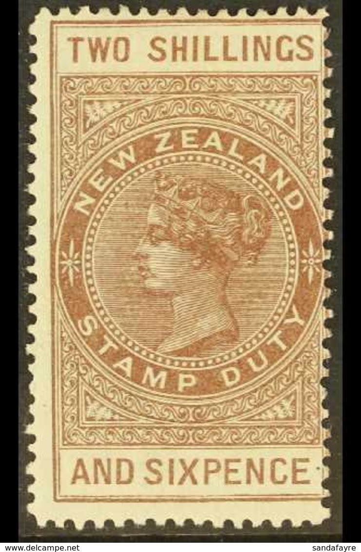 POSTAL FISCAL  1882-1930 2s6d Grey-brown, Perf.12½, Wmk SG Type W12a, SG F23, Mint, Large Part O.G., Centred To Right Fo - Other & Unclassified