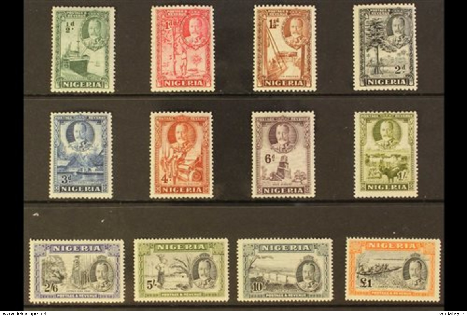 1936  Pictorials Complete Set, SG 34/45, Fine Mint, Very Fresh. (12 Stamps) For More Images, Please Visit Http://www.san - Nigeria (...-1960)