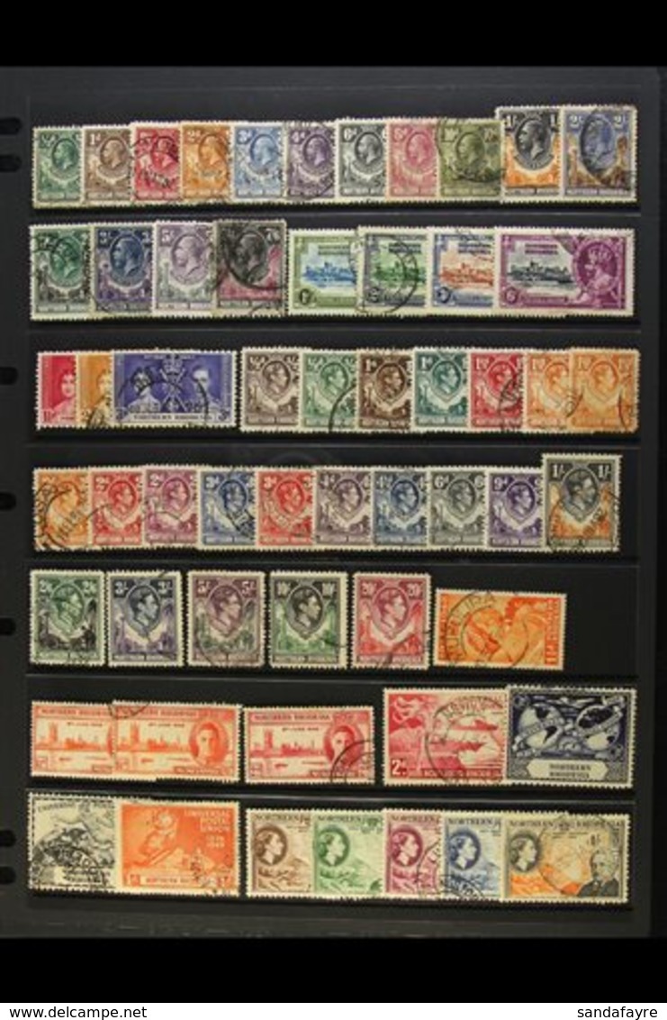 1925-63 USED COLLECTION  Good Lot With Better Values, Note 1925-9 KGV Complete To 7s6d, 1935 Silver Jubilee Set, 1935-52 - Northern Rhodesia (...-1963)