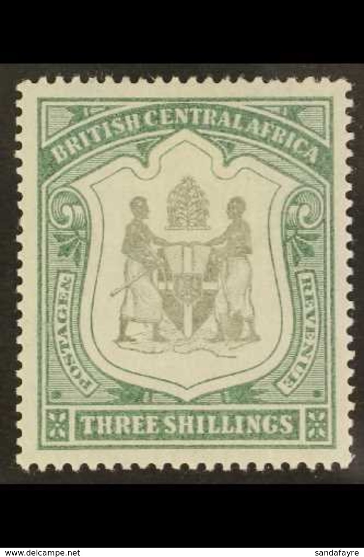 1897-00  3s Black And Sea-green, SG 49, Very Fine Mint. For More Images, Please Visit Http://www.sandafayre.com/itemdeta - Nyasaland (1907-1953)