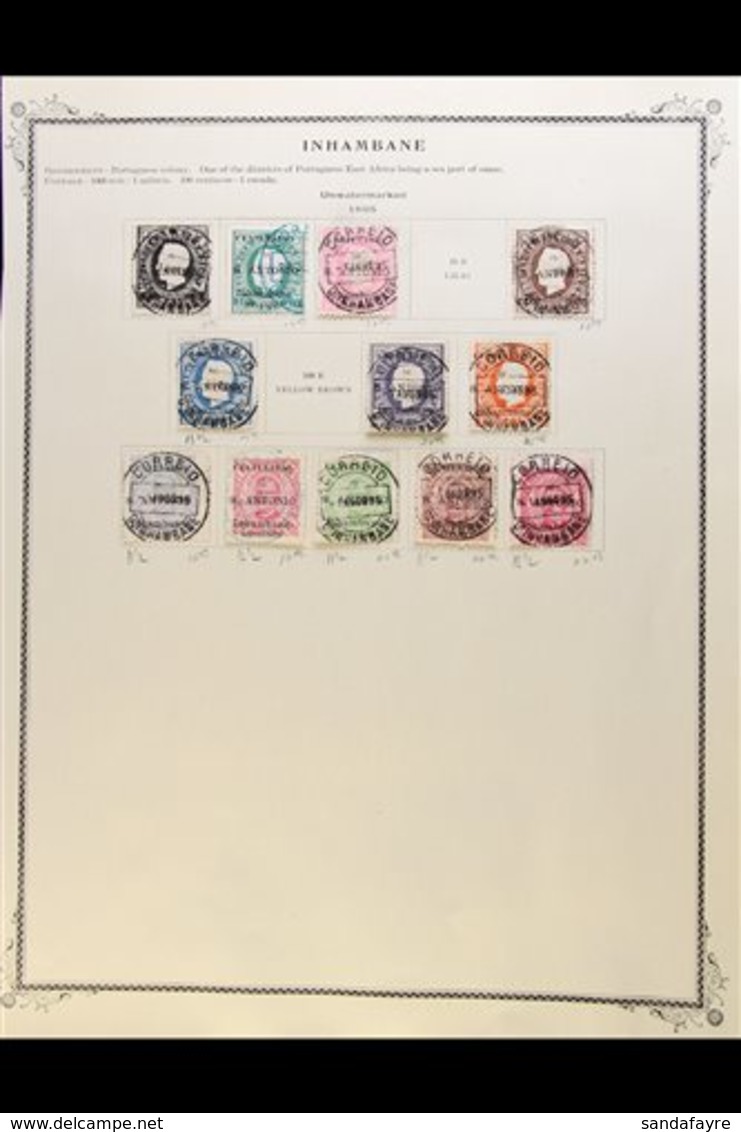 INHAMBANE  1895-1917 Clean All Different Collection On Pages Which Includes 1895 St Anthony Overprints On Luiz Types Wit - Sonstige & Ohne Zuordnung