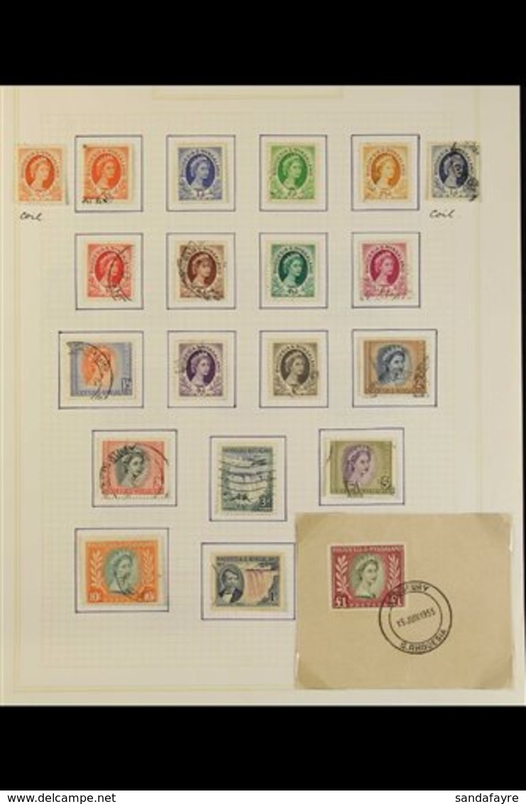 1954-63 ALL DIFFERENT USED COLLECTION.  A Complete Collection (SG 1/49) With The 1954-56 Set Plus Coil Examples, 1959-62 - Rhodesia & Nyasaland (1954-1963)