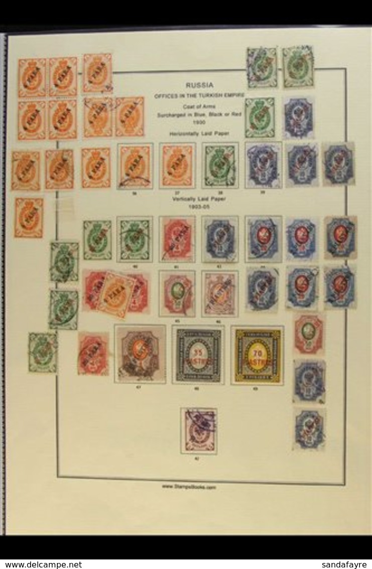 RUSSIAN PO's IN TURKISH EMPIRE  1900-14 Attractive Mint And Used Collection On Album Pages, Includes 1900-10 Good Range  - Other & Unclassified