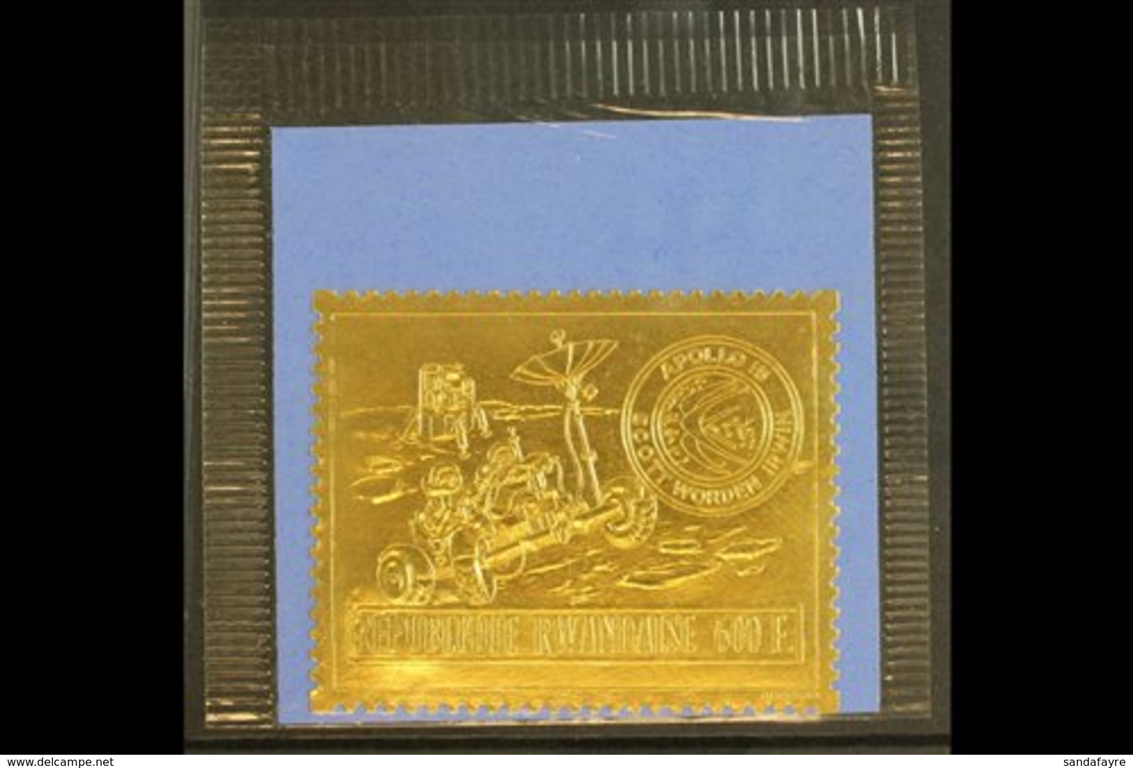 1972  600f Apollo 15 Gold Foil (Michel 473 A, SG 442), Superb Never Hinged Mint Still In The Original Packet. For More I - Sonstige & Ohne Zuordnung