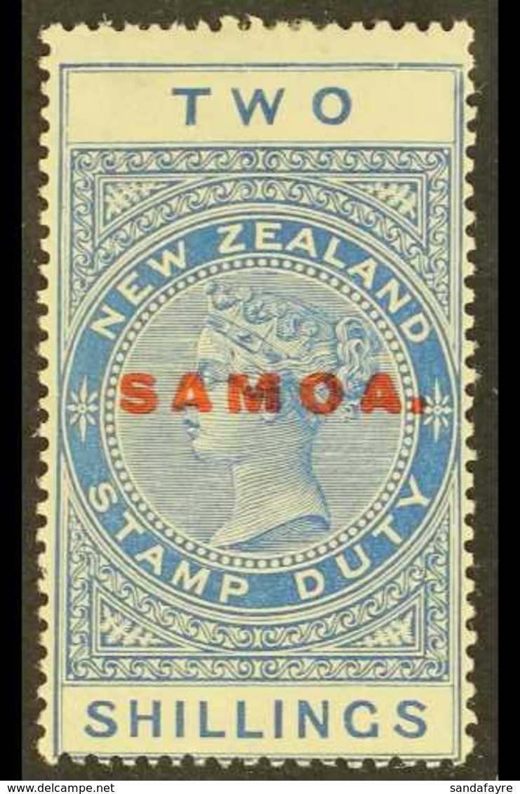 1925-28  2s Blue "Postal Fiscal" Overprinted "SAMOA" In Red, SG 165, Fine Mint For More Images, Please Visit Http://www. - Samoa (Staat)