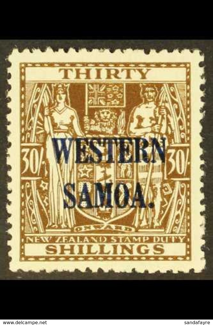 1948  30s Brown Postal Fiscal, SG 211, Very Fine Mint For More Images, Please Visit Http://www.sandafayre.com/itemdetail - Samoa