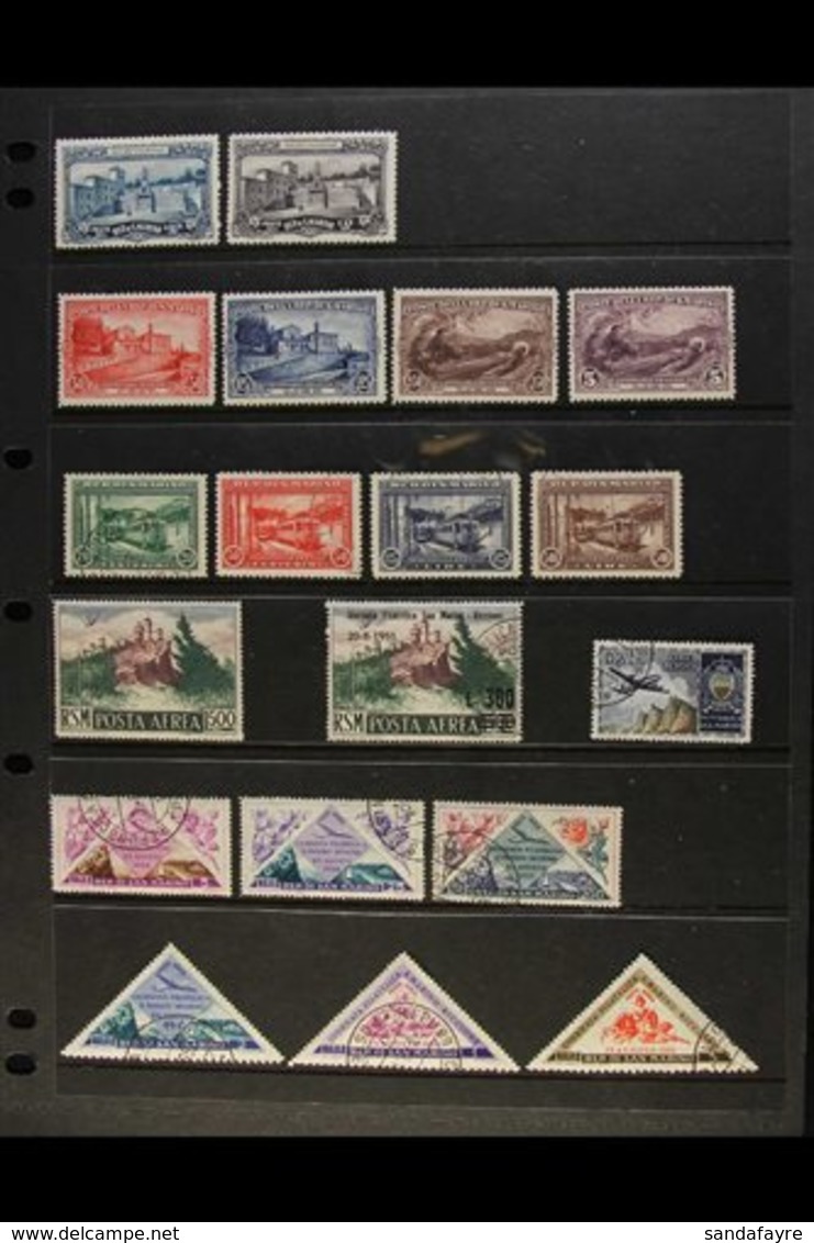1927-1961 ALL DIFFERENT COLLECTION  On Stock Pages, Inc 1927 Memorial To 10L Mint, 1928 St Francis Set Mint, 1932 Electr - Other & Unclassified