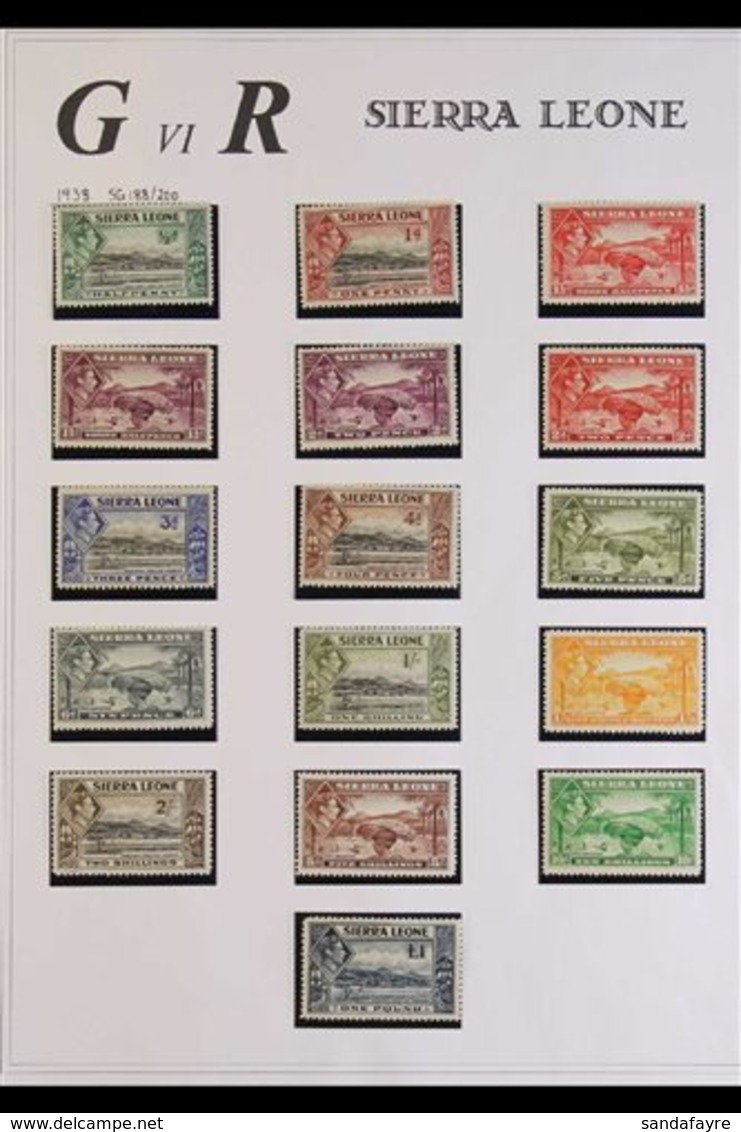1937-49 KING GEORGE VI COMPLETE  Very Fine Mint Collection, Includes 1938-44 Definitive Set Of 16, 1948 Silver Wedding S - Sierra Leone (...-1960)