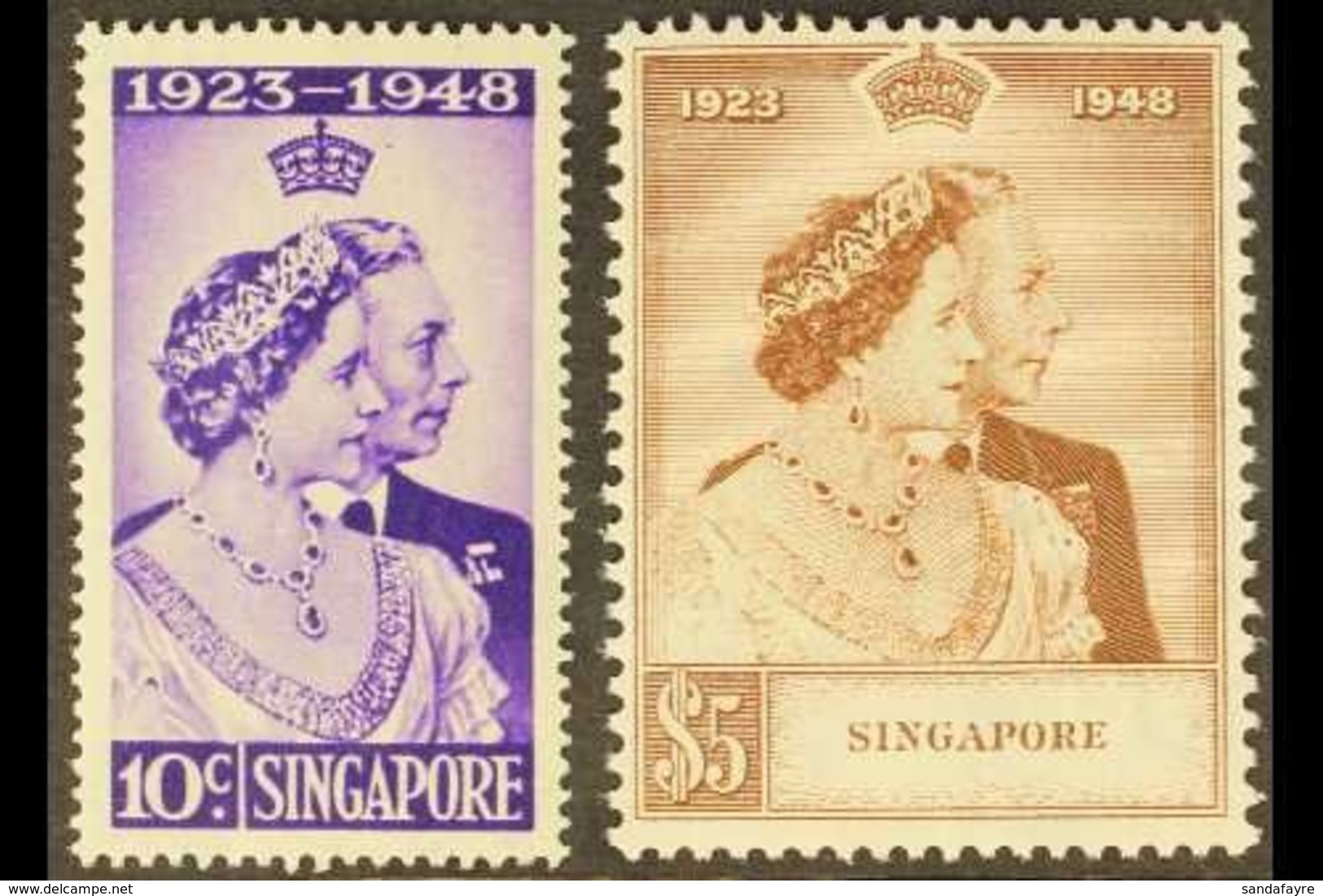 1948  Royal Silver Wedding Set, SG 31/32, Never Hinged Mint (2 Stamps) For More Images, Please Visit Http://www.sandafay - Singapore (...-1959)