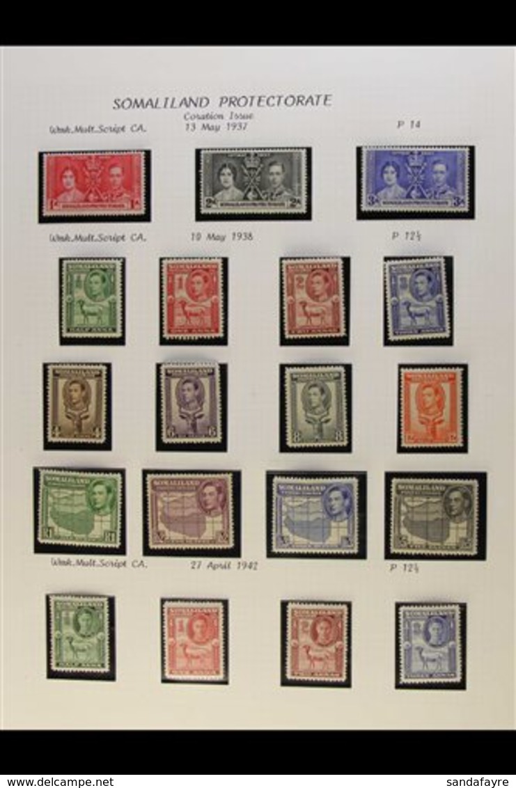 1937-51 KGVI FINE MINT COLLECTION  Almost Complete Basic Run Of KGVI Issues (missing Only 1942 2r), SG 90/113, 115/135,  - Somaliland (Herrschaft ...-1959)