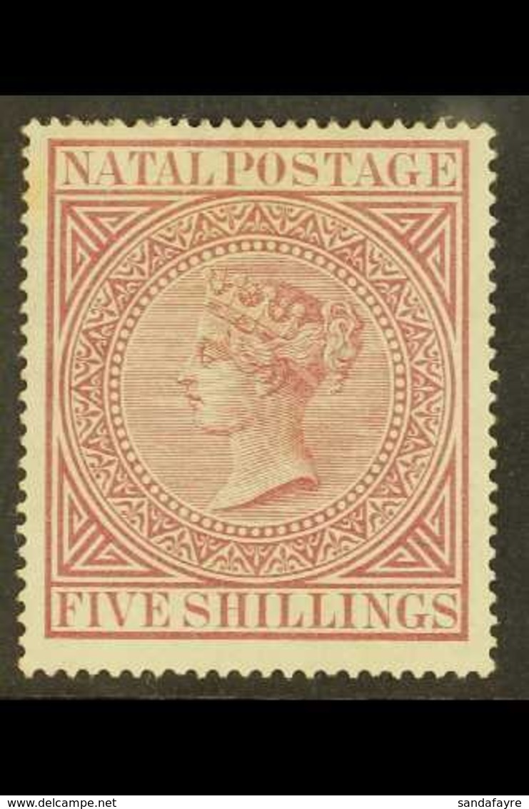 NATAL  1874-99 5s Maroon, Perf 15 X 15½, SG 71a, Mint, Light Toning In Margin At Top Left. For More Images, Please Visit - Ohne Zuordnung