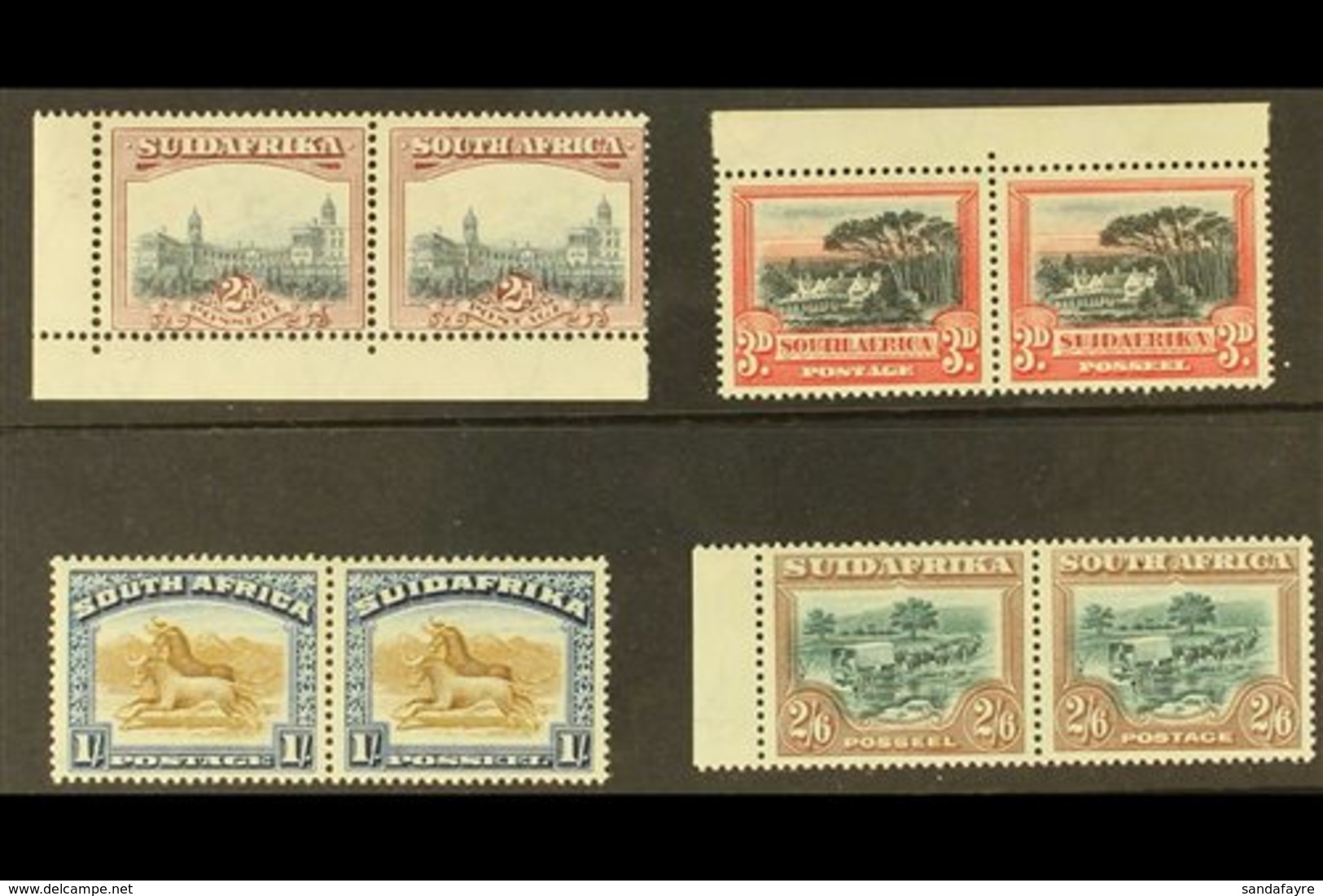 1927  (Recess Printed, Perf 14) 2d, 3d, 1s And 2s6d, SG 34/37, Very Fine Mint. (4 Pairs) For More Images, Please Visit H - Ohne Zuordnung