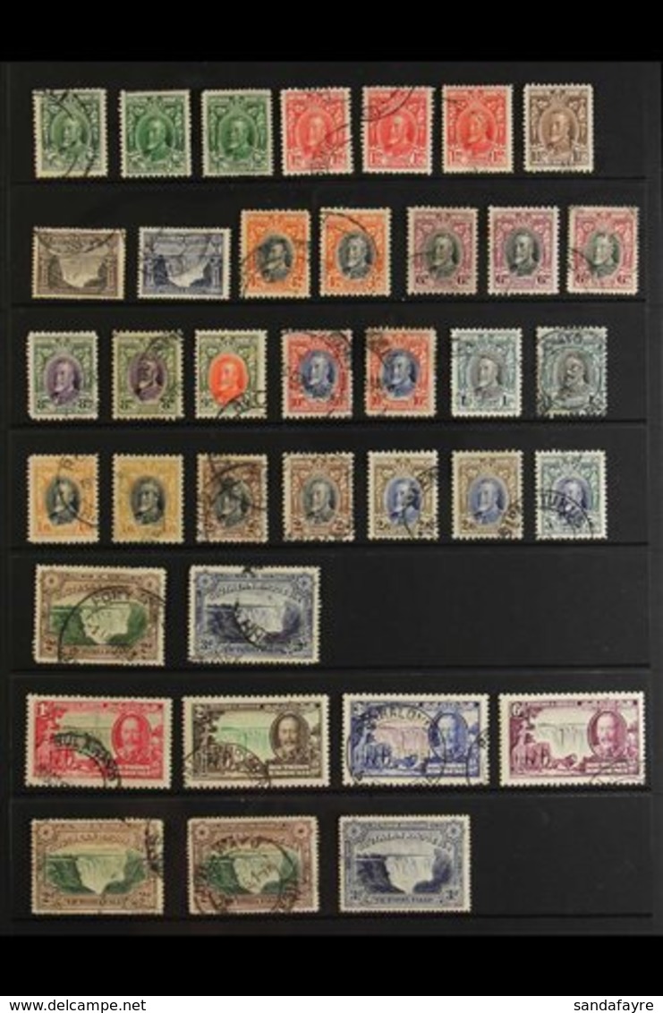 1931-41 ALL DIFFERENT KGV USED COLLECTION  With 1931-37 Definitives Complete Set (SG 15/27) Plus Most Additional Listed  - Southern Rhodesia (...-1964)