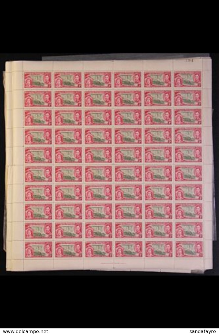 1937 CORONATION LARGE MULTIPLES/COMPLETE PANES  An Accumulation Of NEVER HINGED MINT Large Multiples Of The Coronation I - Southern Rhodesia (...-1964)