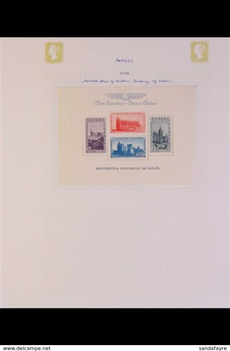 CIVIL WAR ISSUES FOR BURGOS  1936-38 Attractive Fine Mint And Used Collection Written Up On Album Pages, With Nationalis - Other & Unclassified