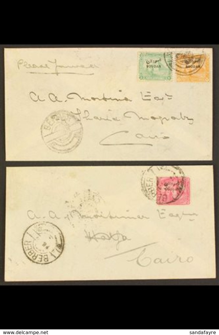 1898  Two Covers With '11th Soudanese' Imprint On Flaps, Both Addressed To Egypt, One Bearing 1897 2m & 3m And The Other - Sudan (...-1951)