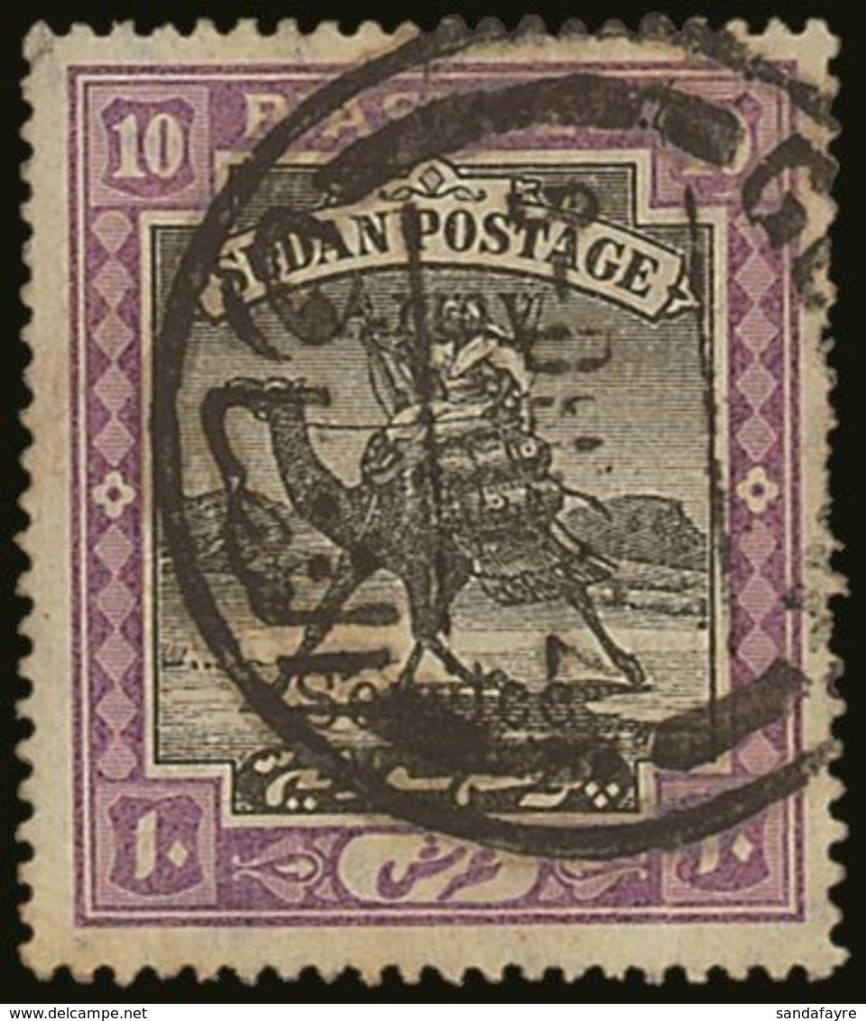 ARMY SERVICE  1906-11 10pi Black And Mauve With "Army Service" Overprint, Wmk Multi Star And Crescent, SG A13, Good Used - Sudan (...-1951)