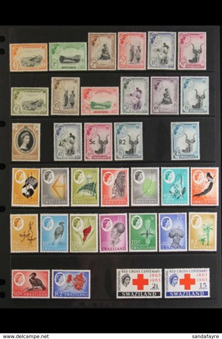 1953-1968 NEVER HINGED MINT COLLECTION  On Stock Pages, ALL DIFFERENT, Includes 1956 Pictorials Set, 1961 Surcharges To  - Swaziland (...-1967)