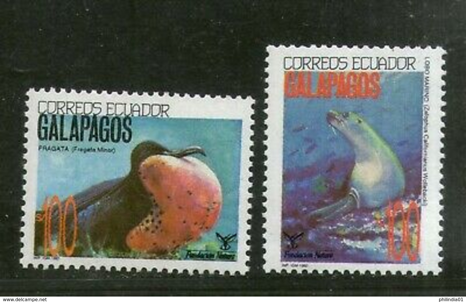 Ecuador 1992 Fragata Birds California Sea Lion Marine Animal Sc 1283 MNH # 3806 - Other & Unclassified