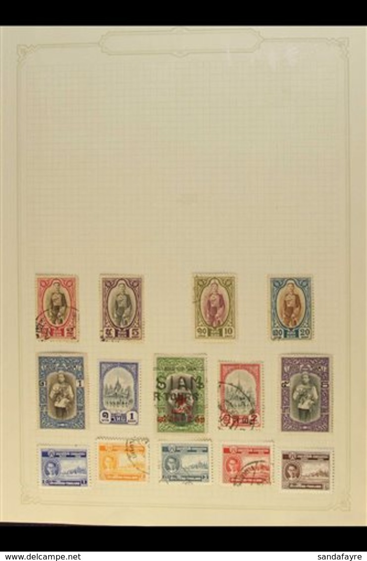 1894-1952 MINT AND USED COLLECTION  Presented On Album Pages. Includes A Selection Of 1894-96 Surcharges, 1908 Jubilee 1 - Thailand