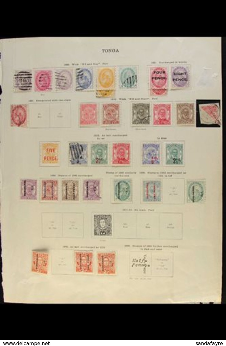 1886-1935 LOVELY OLD TIME COLLECTION ON IMPERIAL PRINTED PAGES  Displaying A Clean Mint Or Fine Used Range, Incl. 1891 8 - Tonga (...-1970)