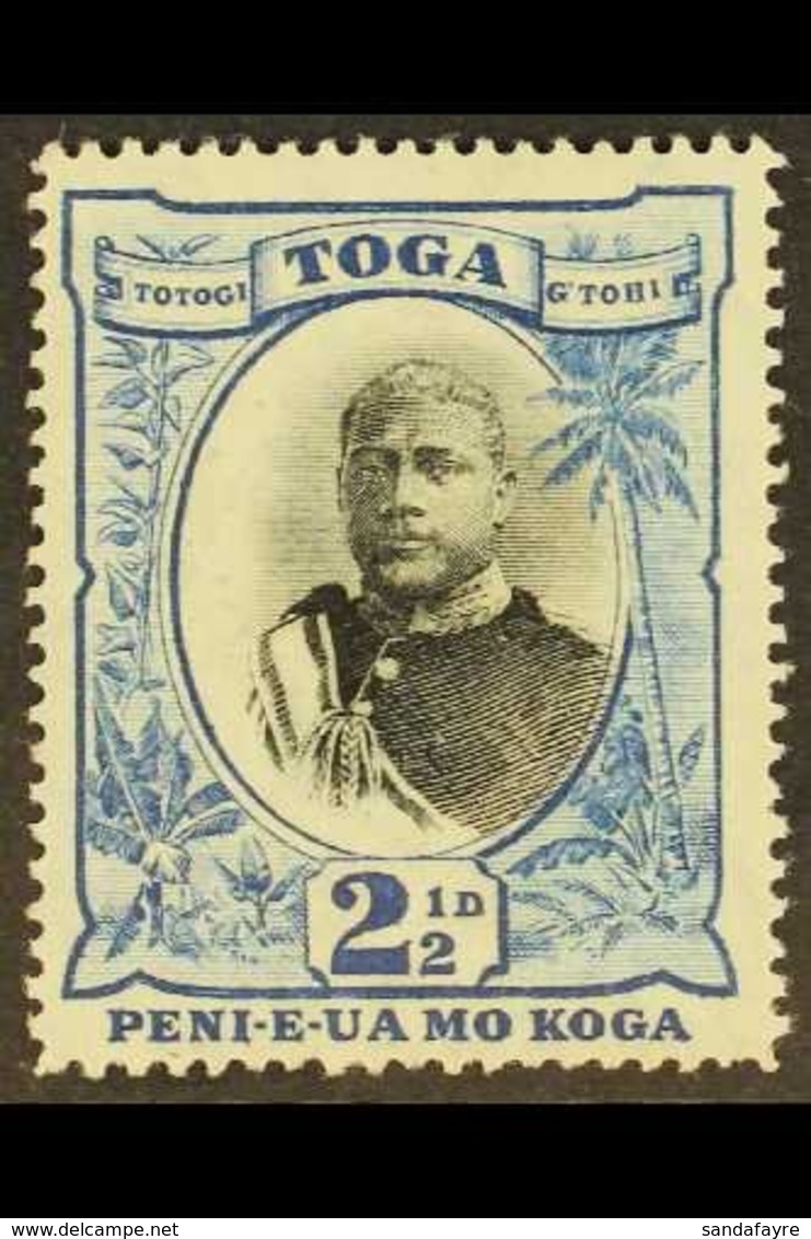 1897  2½d Black And Blue With NO FRACTION BAR In "½" Wmk Upright, SG 43a, Never Hinged Mint. For More Images, Please Vis - Tonga (...-1970)