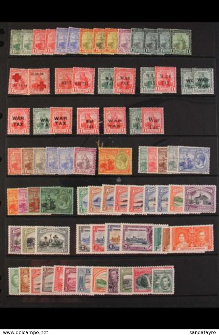 1913-66 FINE MINT COLLECTION  Incl. 1913-23 With Shades To 1s (4), War Tax Issues Incl. SG 184, 1935-37 To 48c Incl. Per - Trinidad Y Tobago