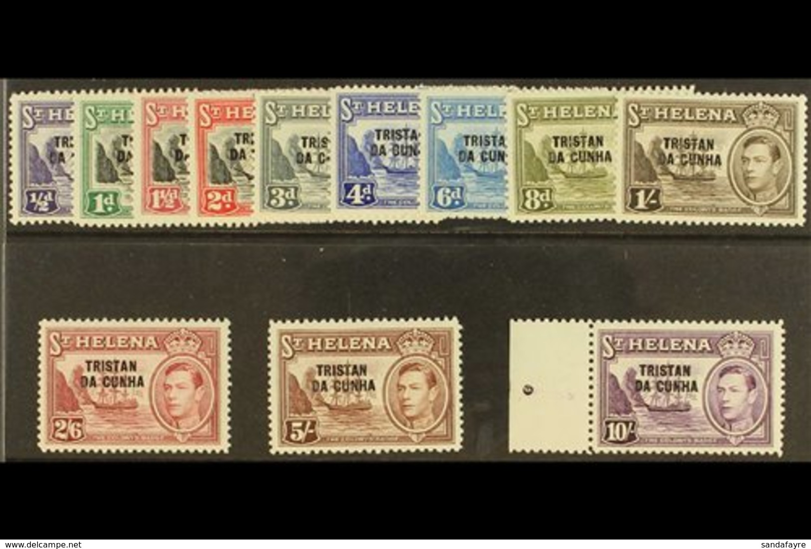 1952  KGVI Definitives Complete Set, SG 1/12, Never Hinged Mint. (12 Stamps) For More Images, Please Visit Http://www.sa - Tristan Da Cunha