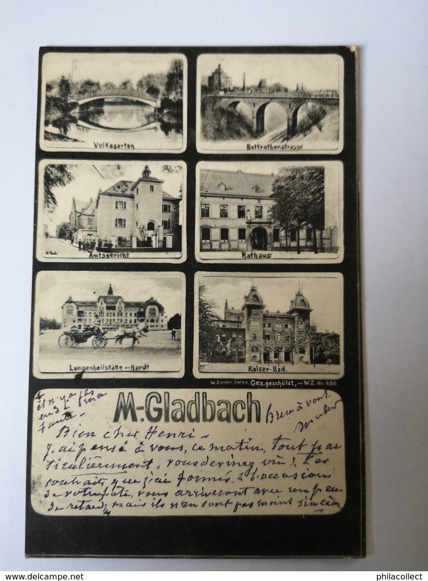 Monchengladbach (NRW) Mikro Mehrbild Karte 1905 - Moenchengladbach