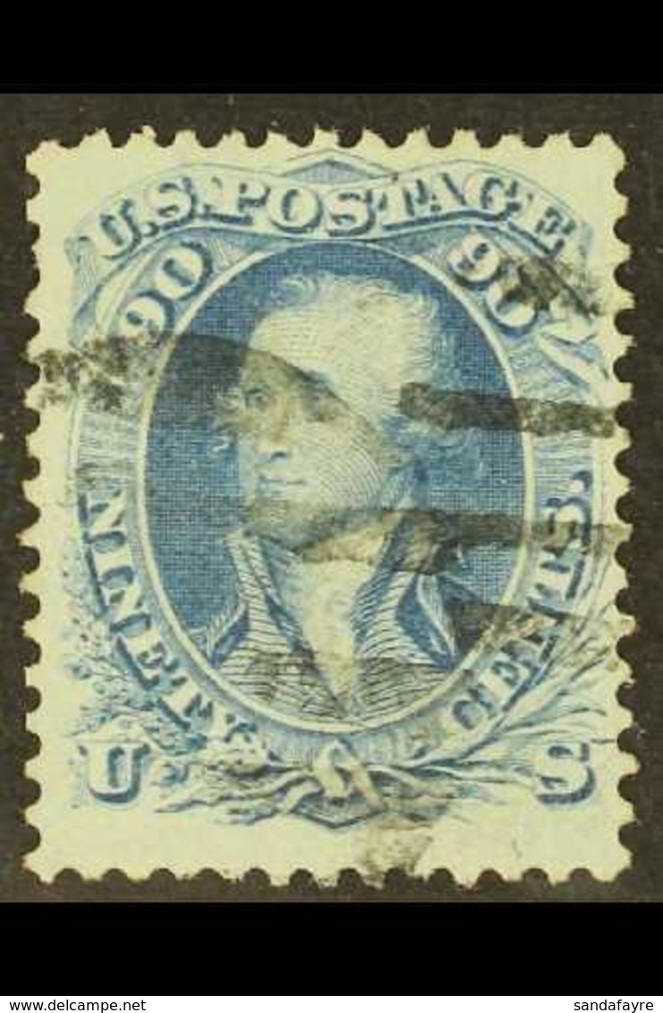 1861 - 2  90c Pale Blue Washington, Perf 12, Sc 72, SG 68a, Fine Used. Good Colour With Full Perfs. For More Images, Ple - Other & Unclassified