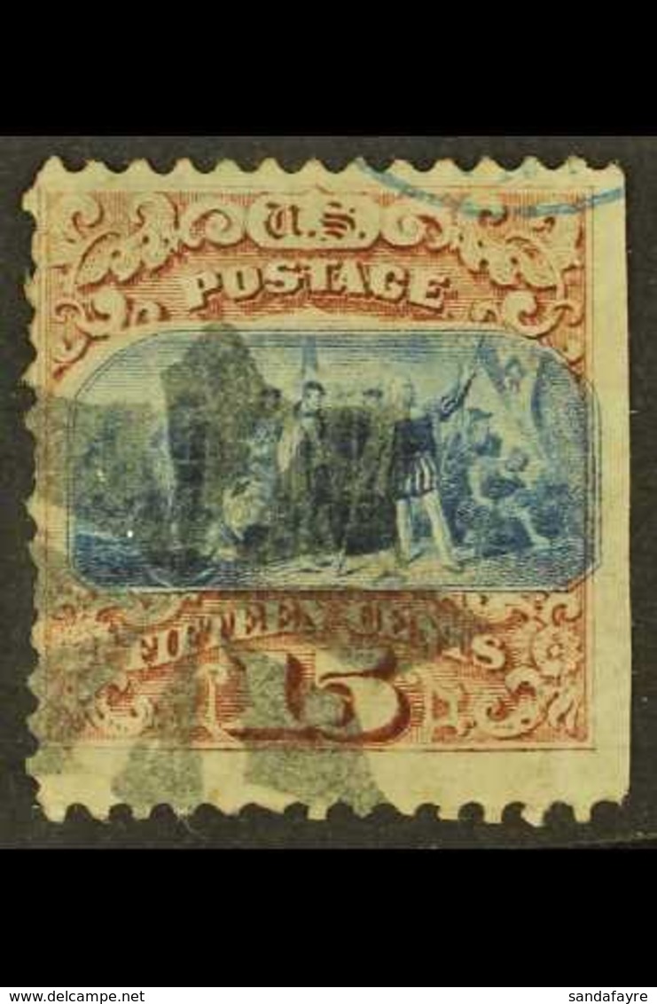 1869  15c Brown And Blue Landing Of Columbus Type II, Scott 119, Good Used With Straight Edge At Right. For More Images, - Sonstige & Ohne Zuordnung