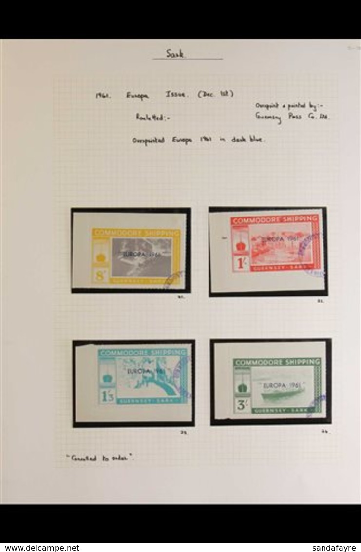 1961-2001 SARK ISLAND - LOCALS COLLECTION  An Interesting & Attractive Mint, Nhm & Used Collection Neatly Presented In A - Other & Unclassified