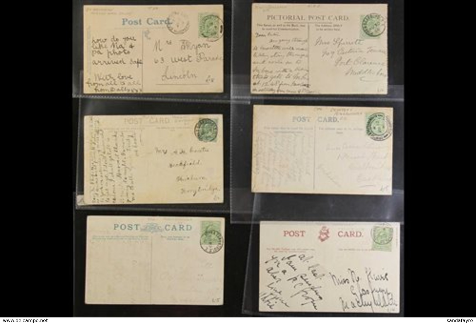 1902-10 RAILWAY POSTMARKS On PPC'S.  An Interesting Collection Of Postcards, All Except One (incoming From USA) Bearing  - Other & Unclassified