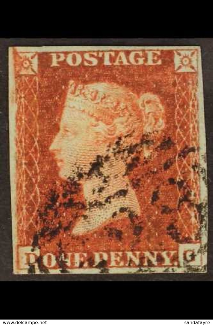 1841  1d Lake Red Imperf, SG 11, Fine Used With 4 Clear Margins. For More Images, Please Visit Http://www.sandafayre.com - Sonstige & Ohne Zuordnung