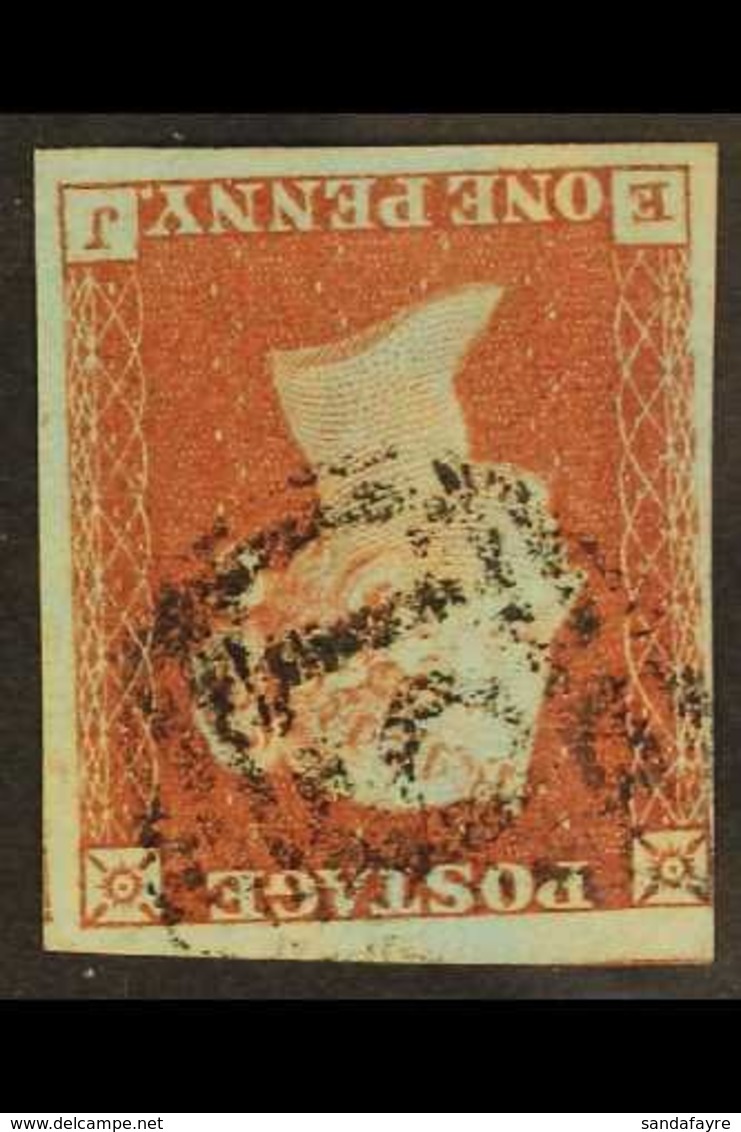 1841  1d Red-brown WATERMARK INVERTED Variety, SG 8wi, Fine Used, Almost Four Mostly Large Margins Just Brushing At Top  - Sonstige & Ohne Zuordnung