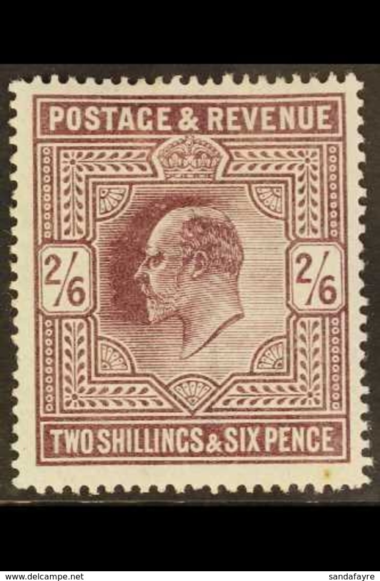 1902  2s 6d Dull Purple On Chalk Paper (deep Shade), DLR Printing, Ed VII, SG 262, Very Fine Mint. For More Images, Plea - Unclassified