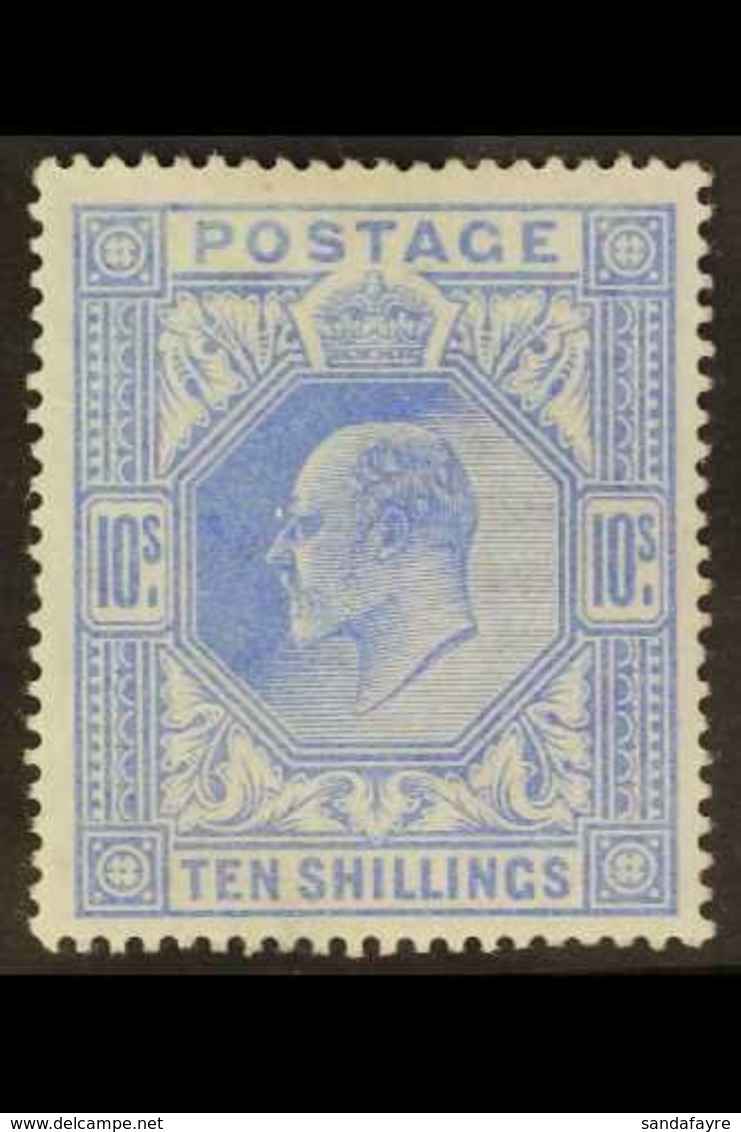 1902-10  10s Ultramarine De La Rue, SG 265, Very Lightly Hinged Mint. Fresh & Attractive. For More Images, Please Visit  - Ohne Zuordnung