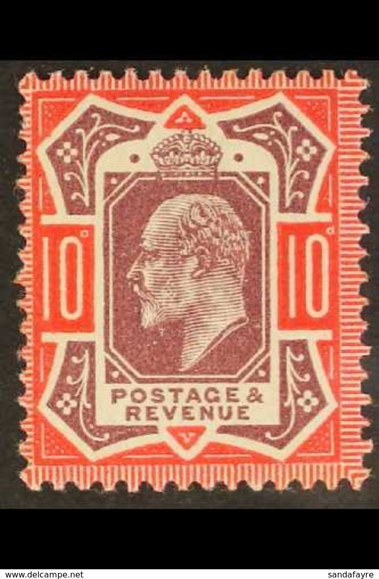 1911  10d Dull Reddish Purple And Aniline Pink, Somerset House Printing, Ed VII, SG M44 (5), Very Fine Mint/. For More I - Unclassified