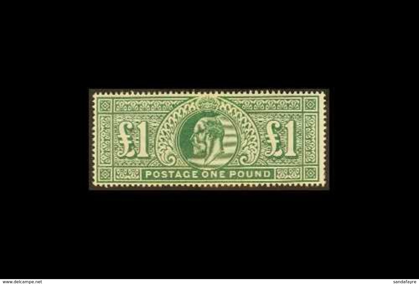 1911-13  £1 Deep Green Somerset House, SG 320, Mint With A Particularly Rich, Strong Appearance. Some Mild Gum Toning Ar - Ohne Zuordnung