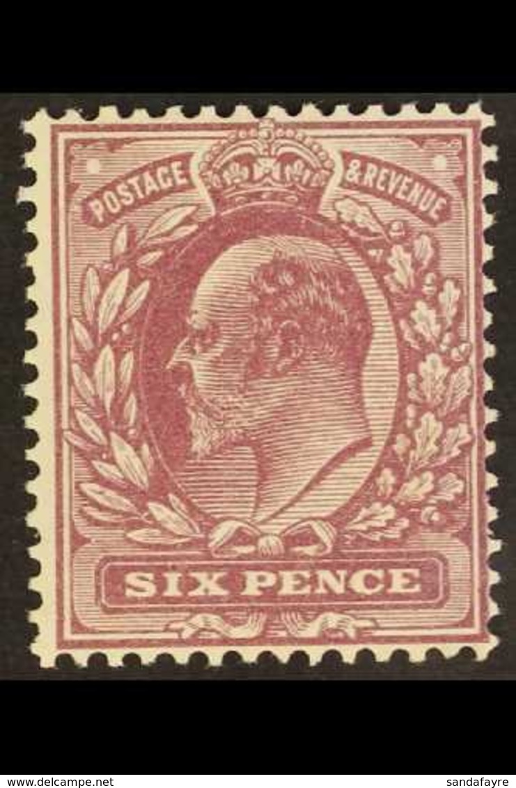 1913  6d Dull Reddish Purple, Somerset House Printing On "Dickinson" Coated Paper, Ed VII, SG M34 (2), Very Fine Mint. F - Unclassified