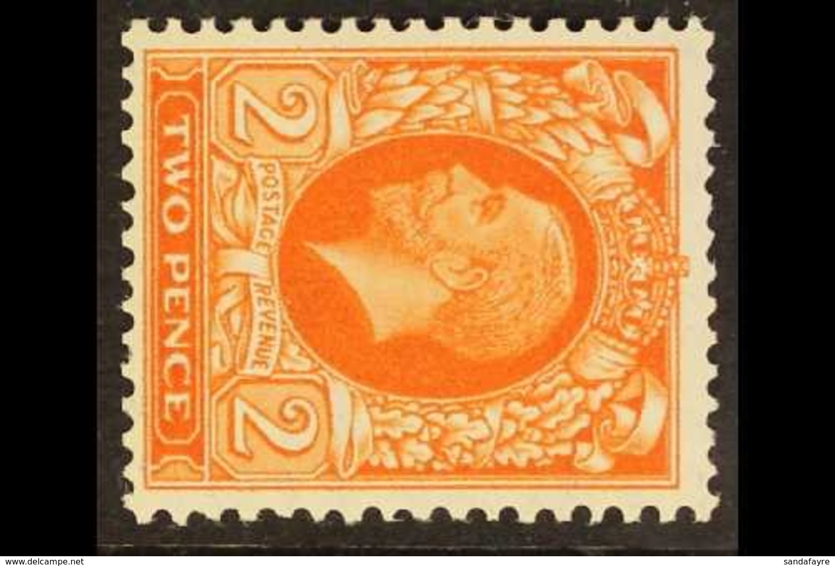 1934-36 VARIETY.  2d Orange, WATERMARK SIDEWAYS, SG 442b, Never Hinged Mint With Good Perfs. For More Images, Please Vis - Unclassified