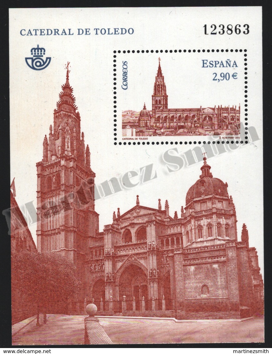 Spain - Espagne 2012 Yvert 4401, Architecture. Toledo Cathedral - Miniature Sheet - MNH - Nuevos