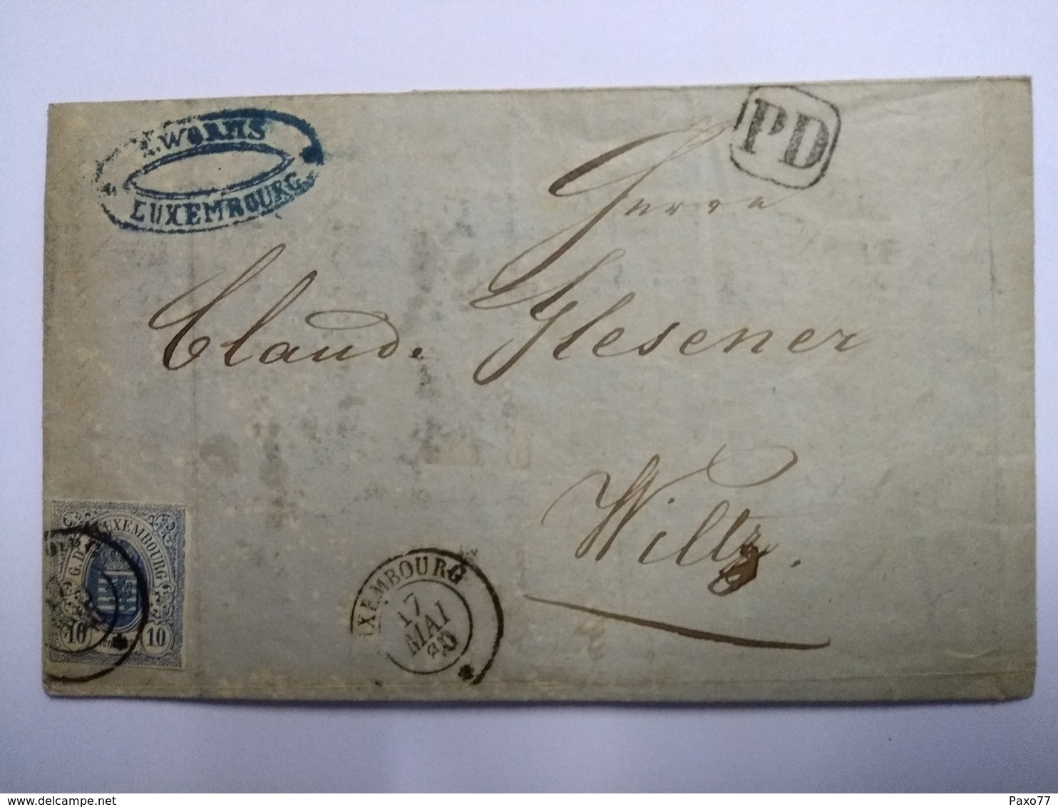 Lettre , Facture , Avec Timbre 1860 , Luxembourg - Wiltz - 1859-1880 Coat Of Arms
