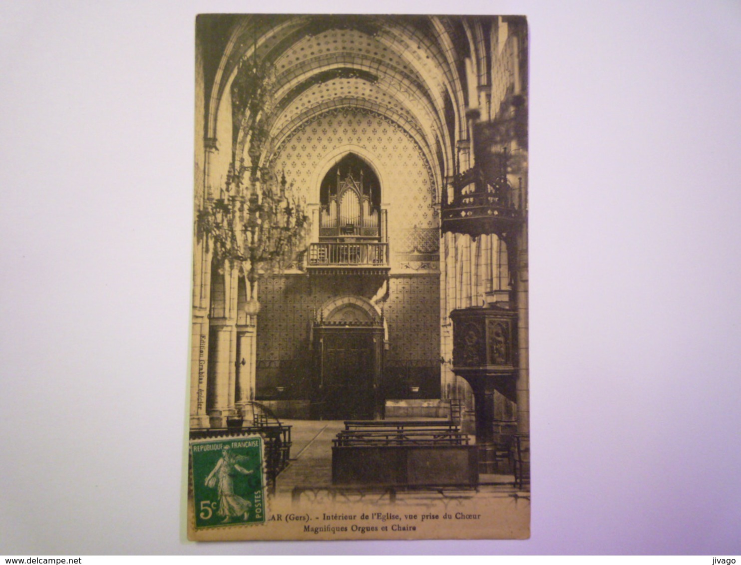 2019 - 978  SAINT-CLAR  (Gers)  :  Intérieur De L'Eglise , Vue Prise Du Choeur  -  Magnifiques Orgues Et Chaire  1912  X - Other & Unclassified