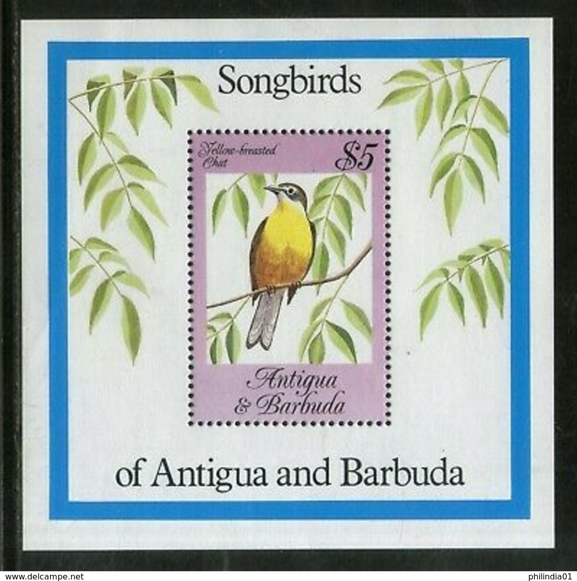 Antigua 1984 Song Birds Wildlife Animal Fauna Sc 778 M/s MNH # 13084 - Other & Unclassified