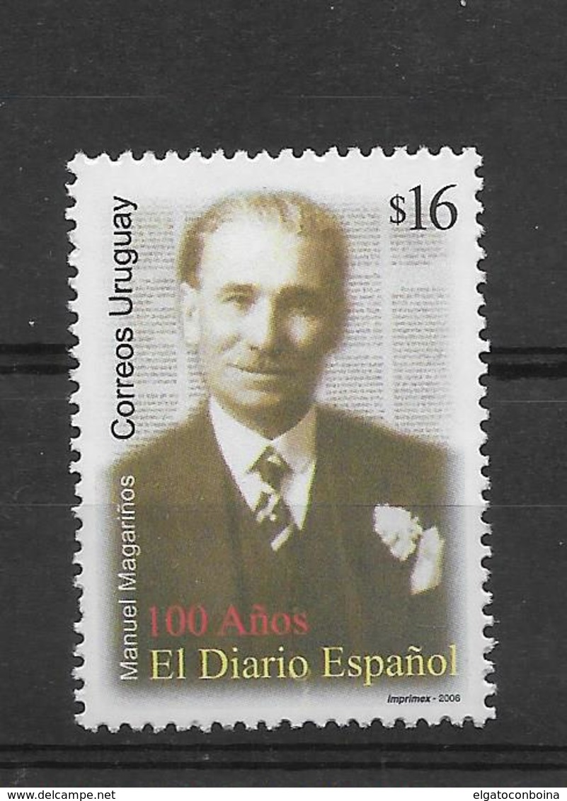 URUGUAY 2006, SPANISH NEWSPAPER PRESS JOURNALISM 1 VALUE  MNH - Uruguay