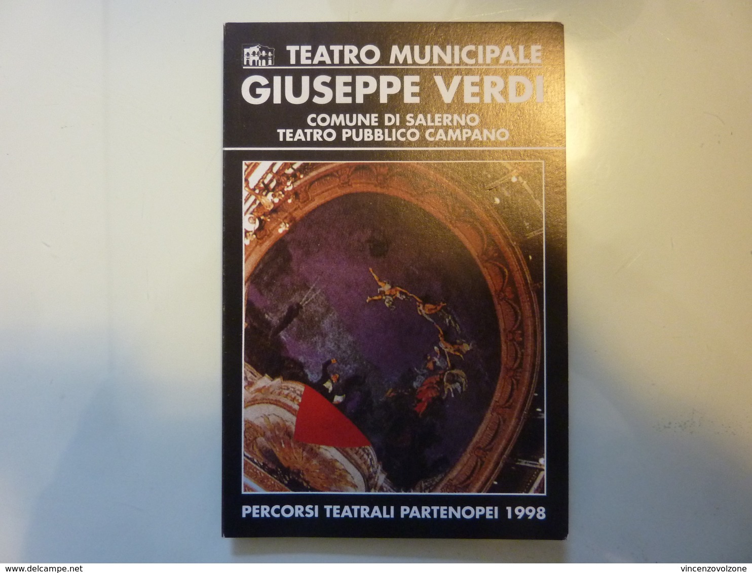 Pieghevole  Illustrato "TEATRO COMUNALE  GIUSEPPE VERDI SALERNO Percorsi Teatrali Partenopei 1998" - Programmi