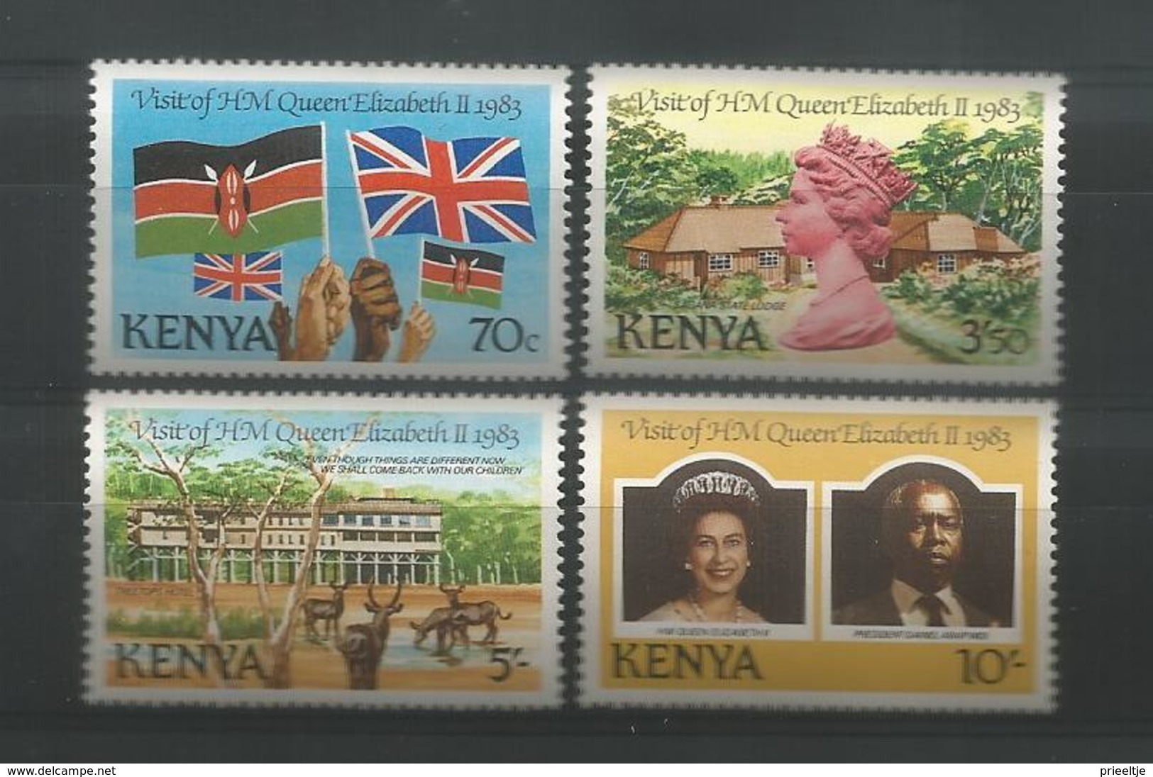 Kenya 1983 Queen's Visit Y.T. 275/278 ** - Kenya (1963-...)